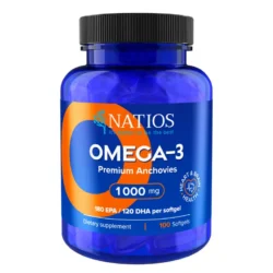 NATIOS Omega-3 Premium Anchovies, 1000 mg, 100 softgel kapslí
