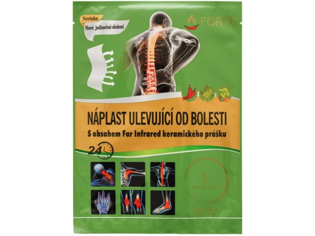 FORTE Hřejivá náplast s kapsaicinem a keramickým práškem Far Infrared