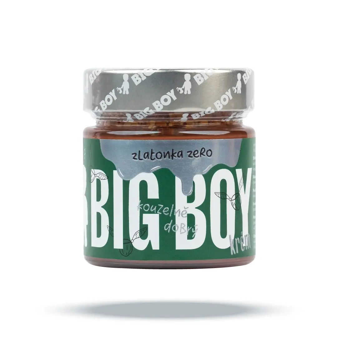 BIG BOY® Zlatonka zero - Lískový krém s březovým cukrem a kousky křupavých oříšků 220g
