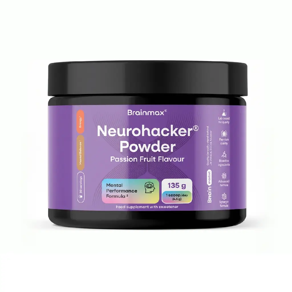 BrainMax Neurohacker® Powder, Passion Fruit 135 g